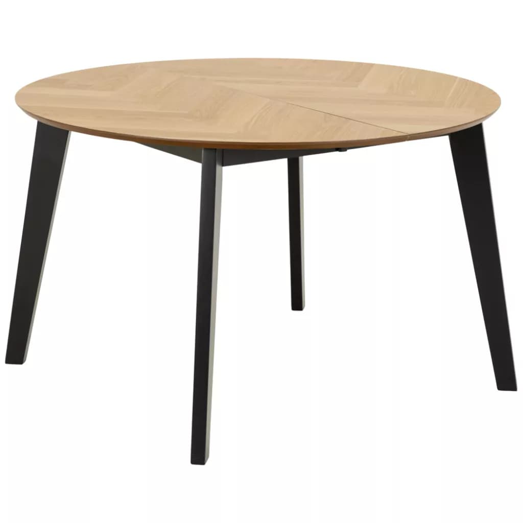 Jedálenský rozkladací stôl Georgetown 120/198 cm z masívu dub prírodný/čierny