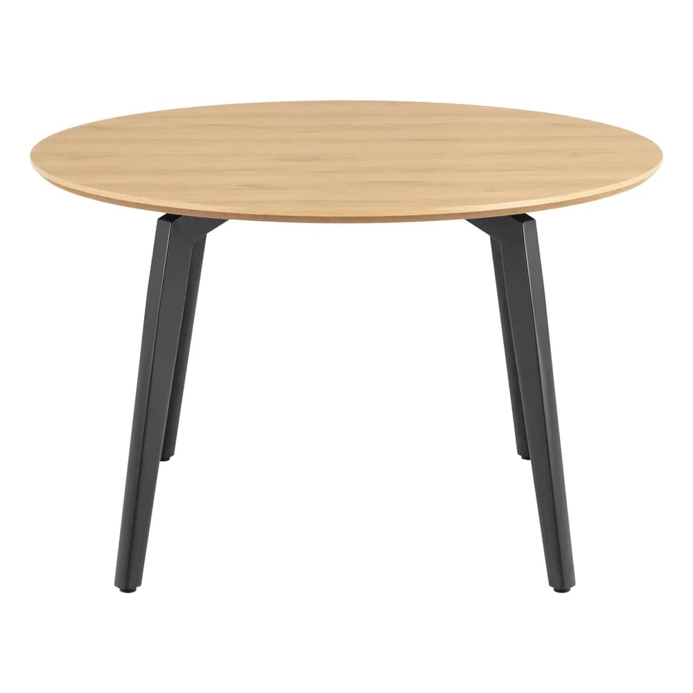 Okrúhly jedálenský stôl Cadiz 120 cm dub prírodný/čierny 1