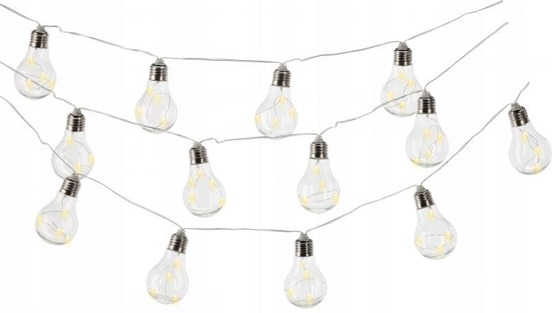 Solárna LED svetelná reťaz Moza 3,8 m teplá biela 1