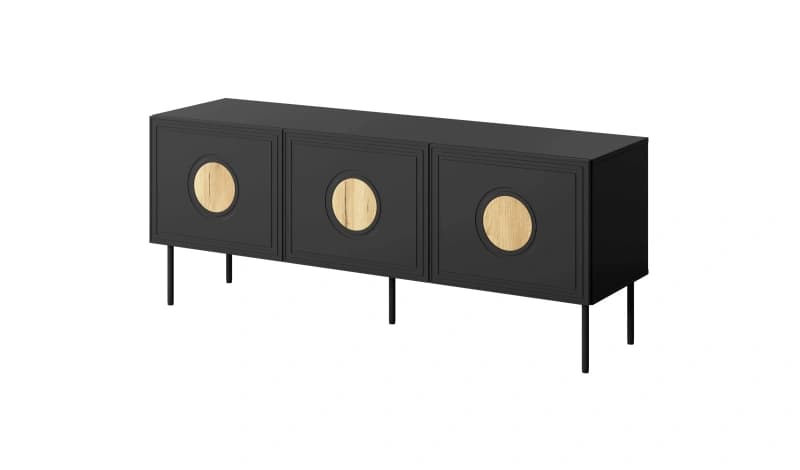 Televízny stolík Palazzo 150 cm čierny/dub craft