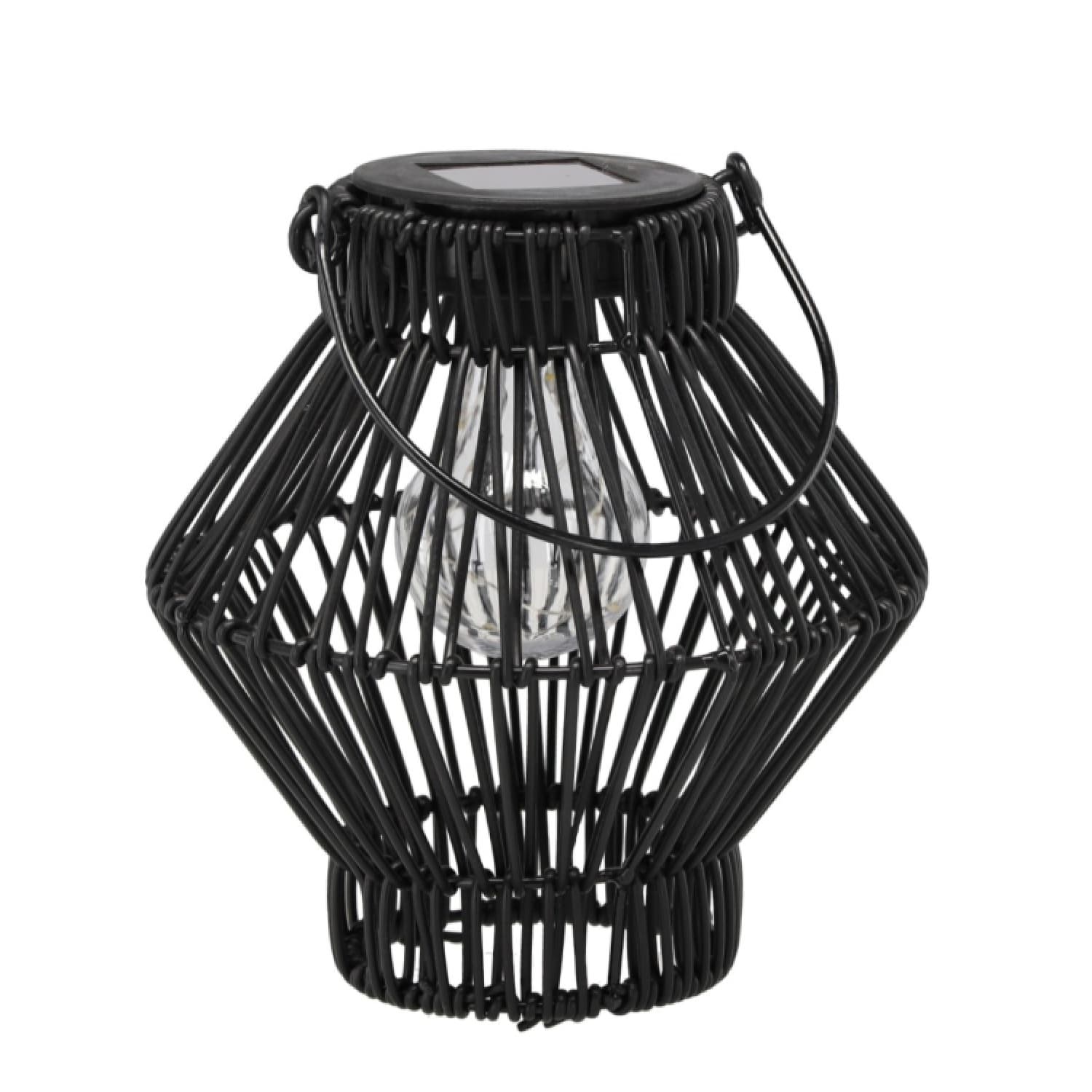 Solárna LED lucerna Duty 19 cm čierna 1
