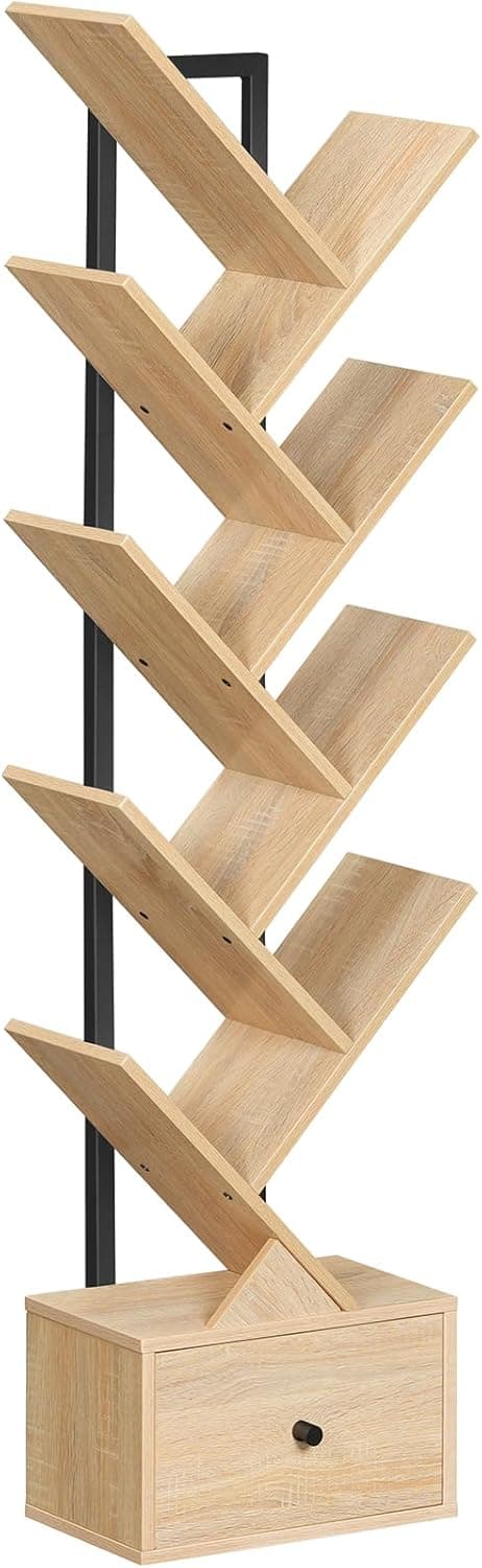 Dizajnová knižnica Marelo 135 cm hnedá/čierna