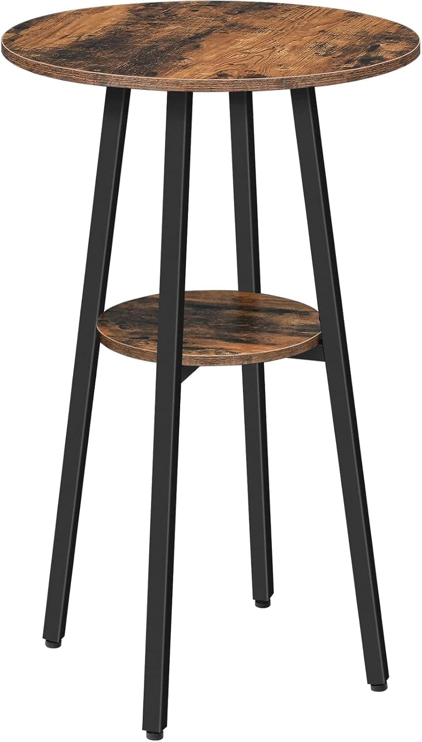 Okrúhly barový stôl Vasagle Obri 55 cm hnedý/čierny 1
