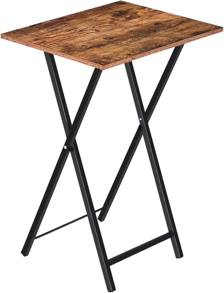 Skladací odkladací stolík Houseland Abby hnedý/čierny 1