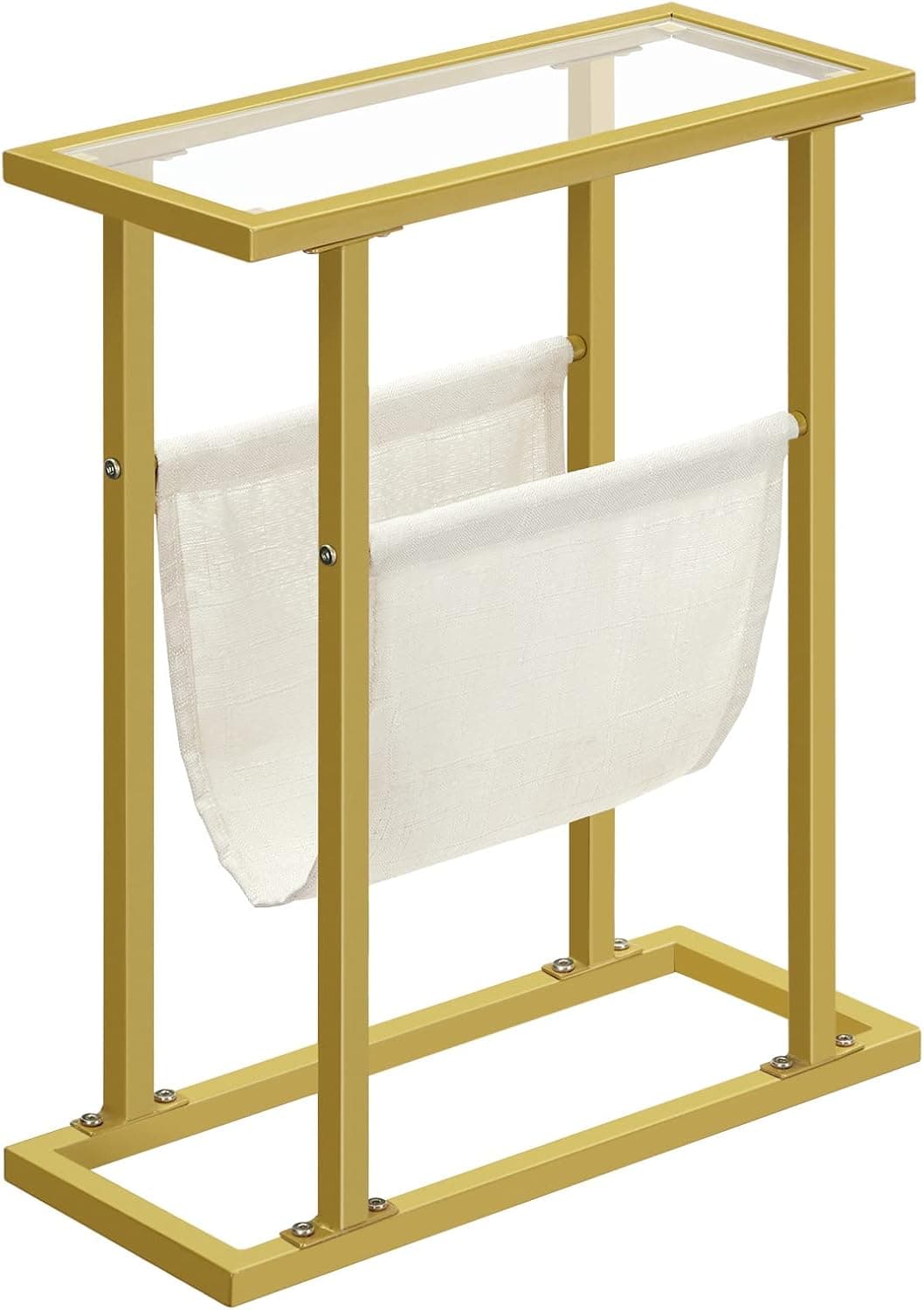 Odkladací stolík Vasagle Fido 40 cm zlatý/číry 1
