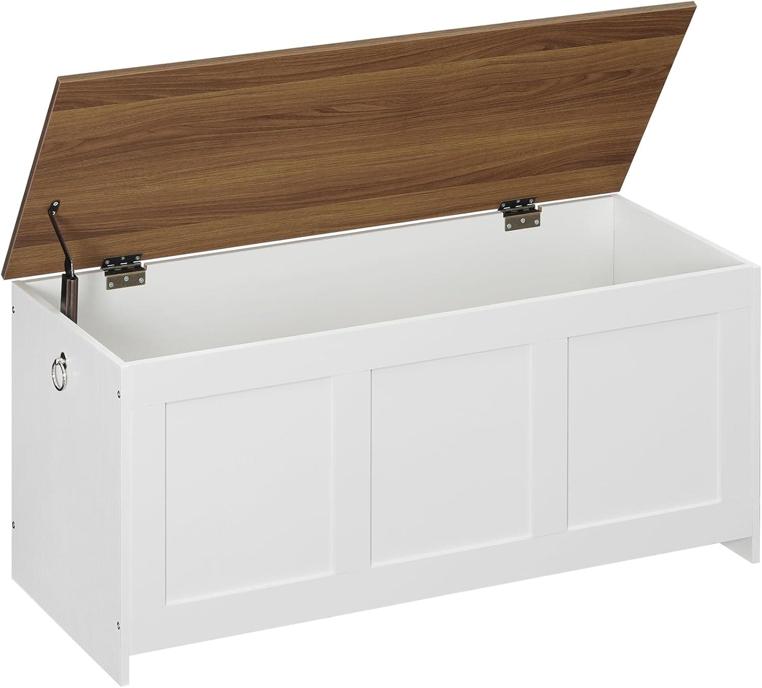 Lavica s úložným priestorom Vasagle Braisy 100 cm biela/orech 1