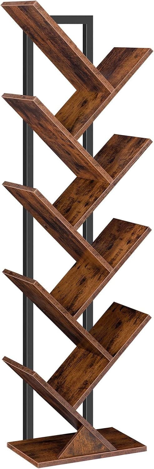 Knižnica Vasagle Mergo 116 cm hnedá