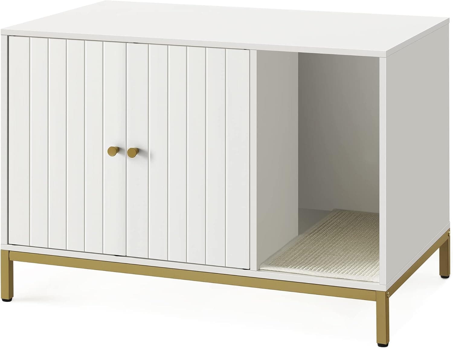 Mačacia toaleta Glenda 80 cm biela/zlatá