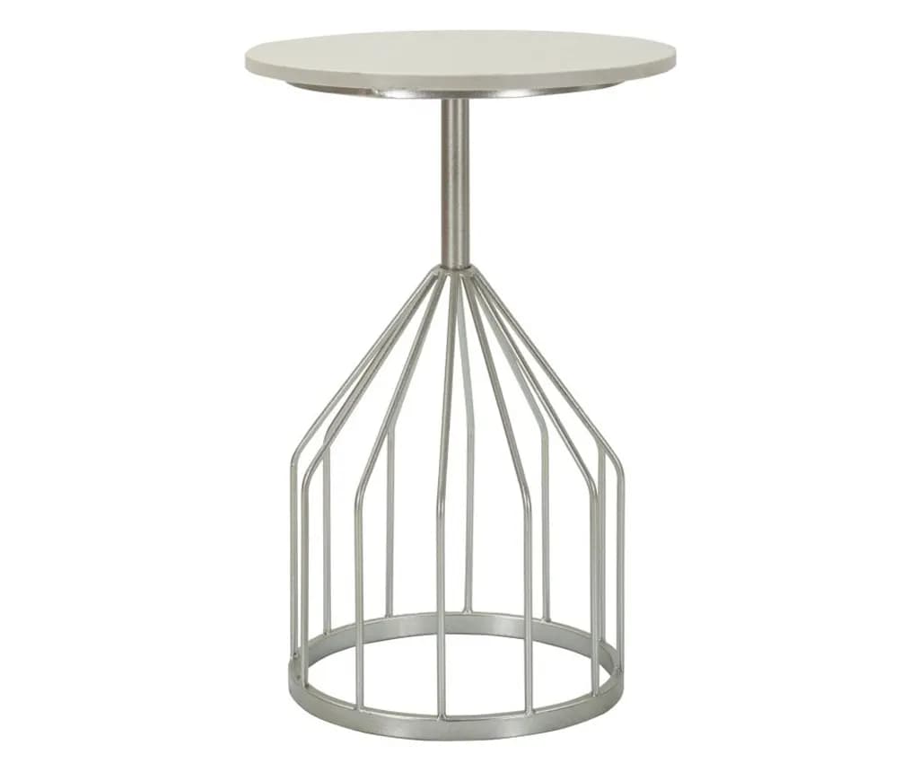 Odkladací stolík Cup 37 cm mramor/strieborný