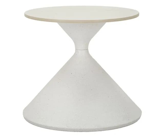 Odkladací stolík biely 42 cm mramor/biely