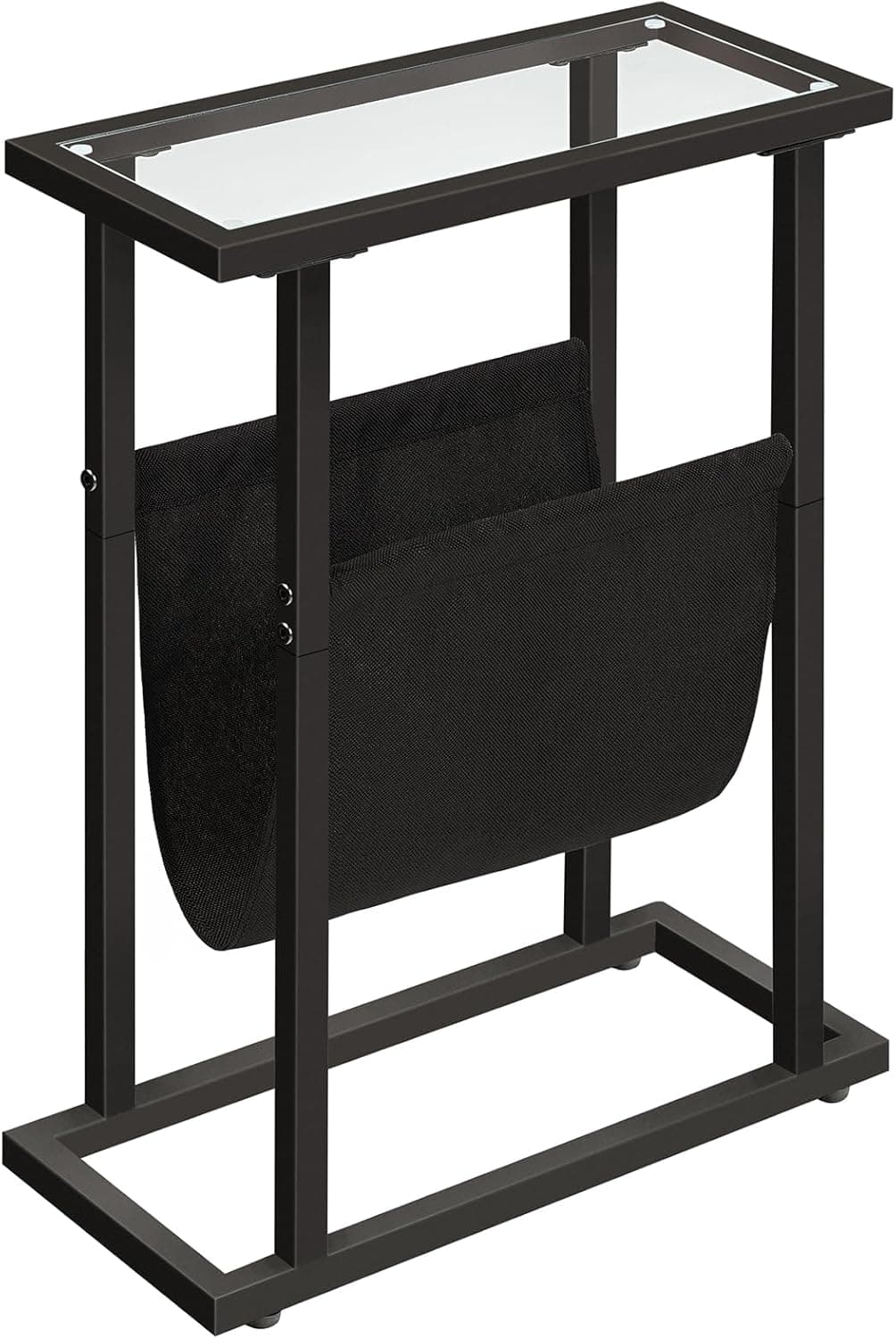 Odkladací stolík Fido 40 cm čierny/číry 1