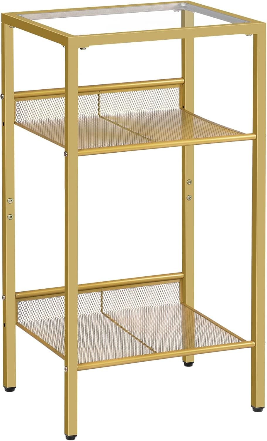 Odkladací stolík Vasagle Nortia 40 cm číry/zlatý