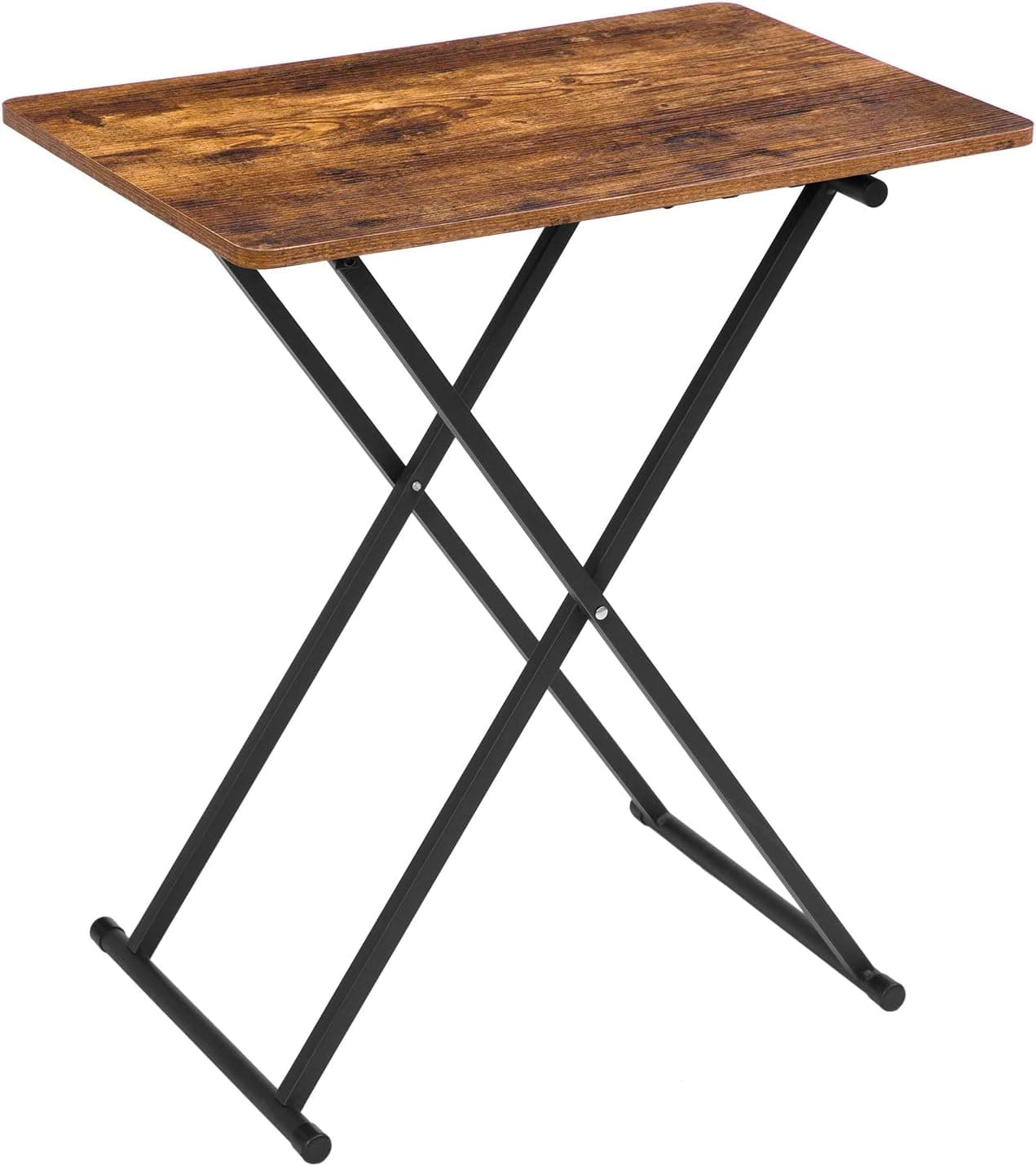 Skladací odkladací stolík Vasagle Melori 60 cm čierny/hnedý
