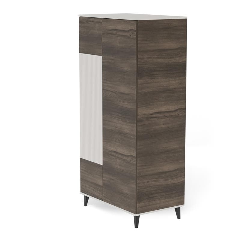 Šatníková skriňa Random 90 cm kašmír/orech