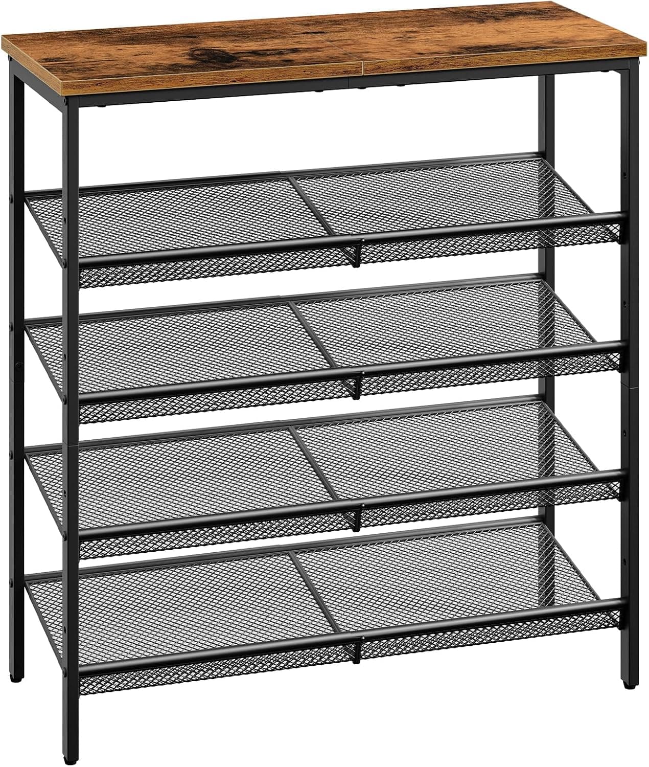 Botník Vasagle Melas 81 cm čierny/hnedý 1
