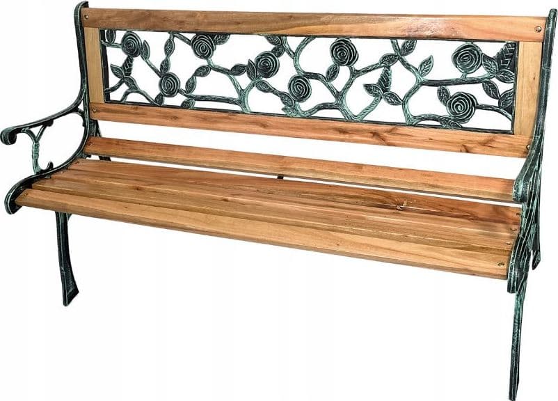Záhradná lavička Rosisa 126 cm hnedá/čierna 1