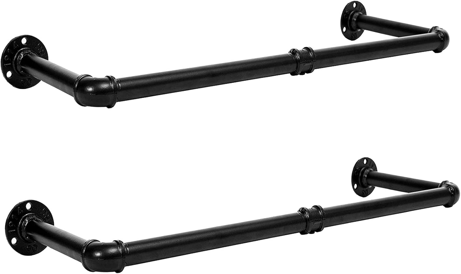 Sada 2 ks nástenných vešiakov Asha 80 cm čierna 1
