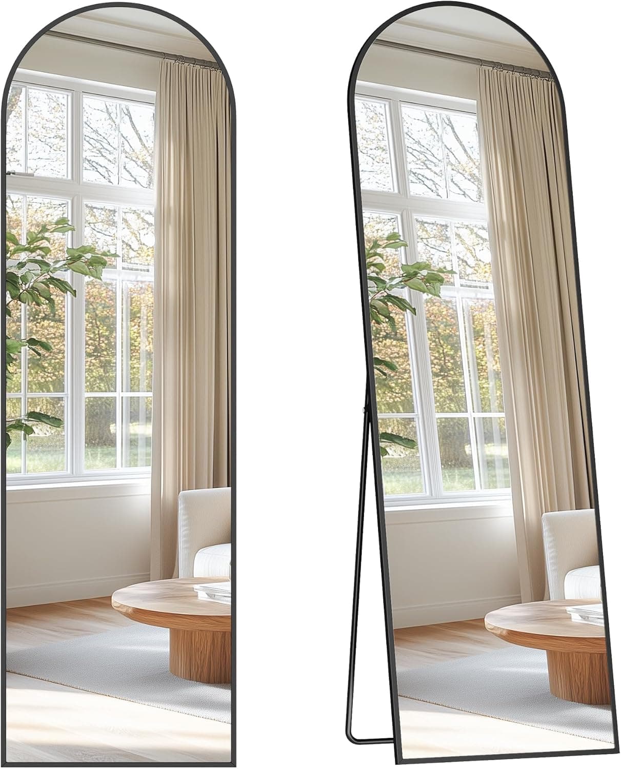 Voľne stojace zrkadlo Bleer 150 cm čierne V 1