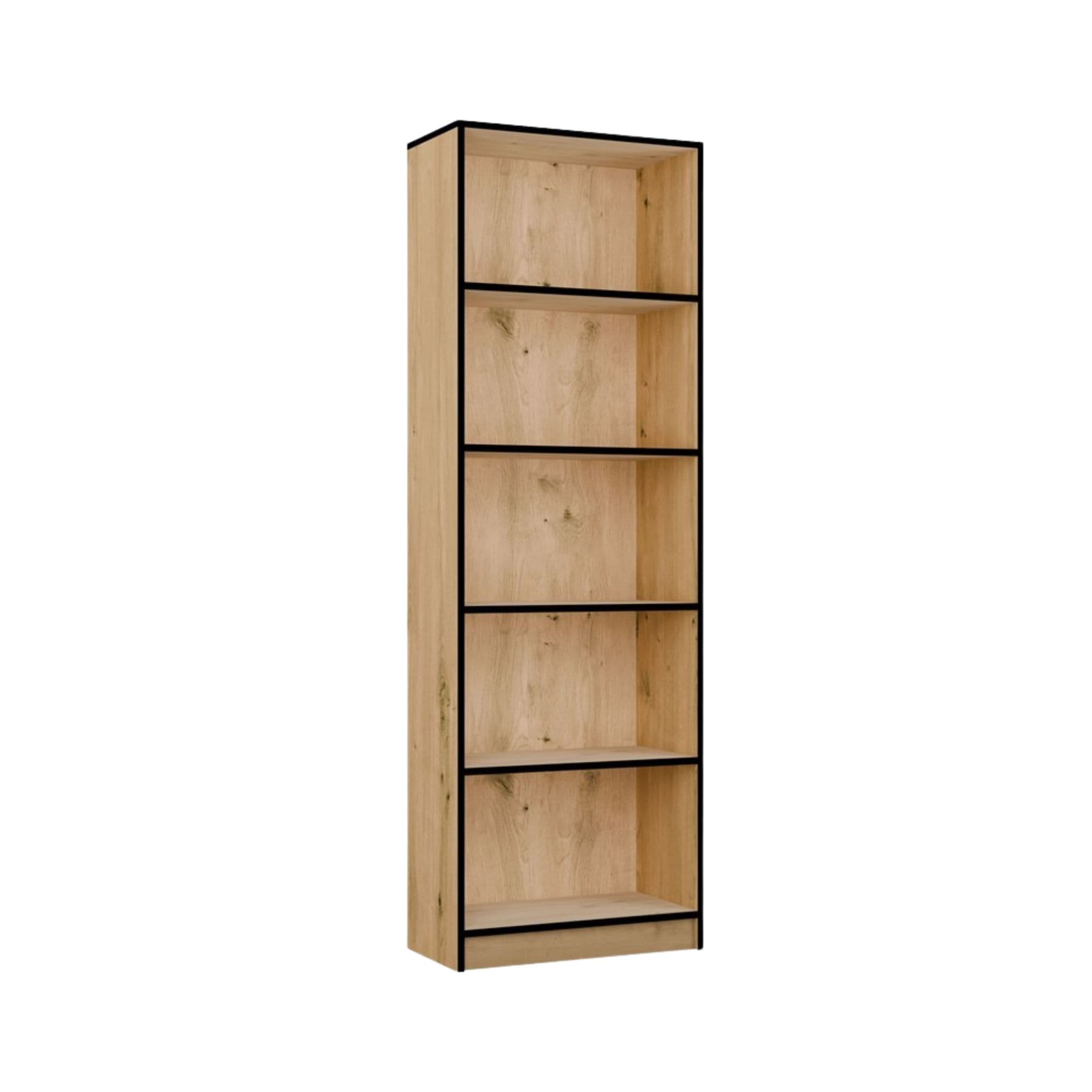 Knižnica R60 60 cm dub Artisan/čierna 1