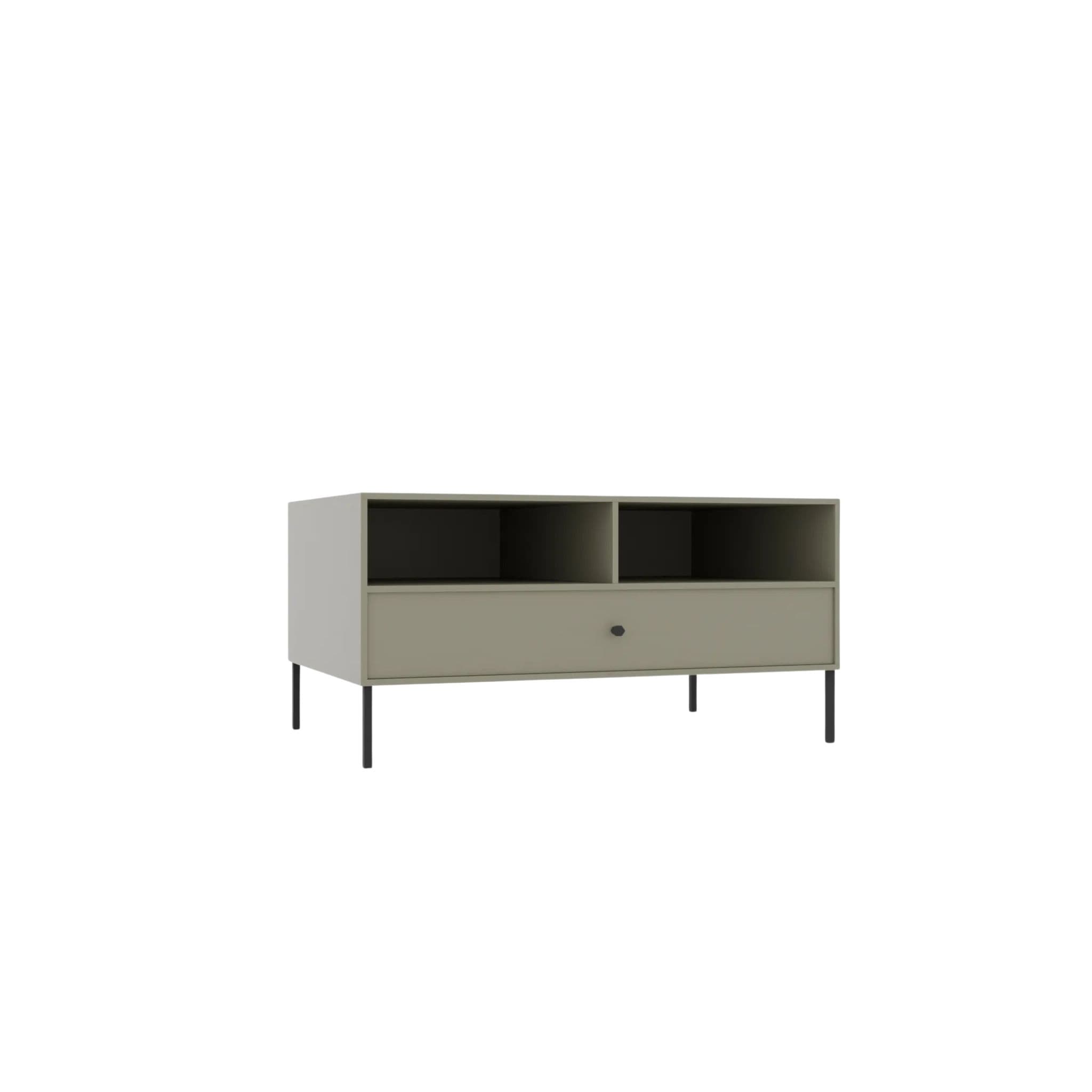 Konferenční stolek Tilina 100 cm eukalyptus/černý 1