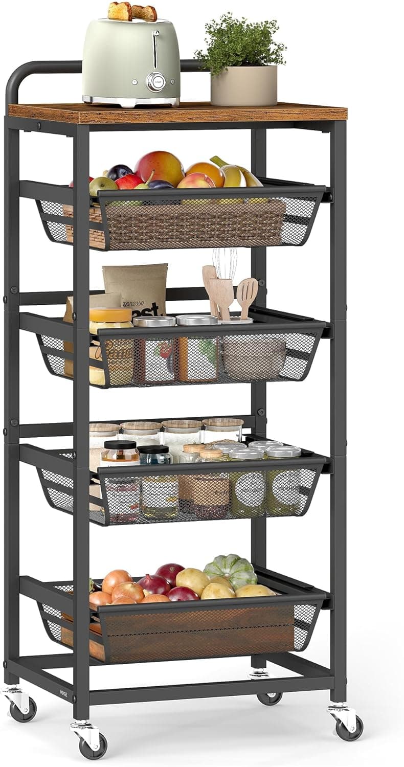 Servírovací stolek Vasagle Fiol 40 cm černý/hnědý 1