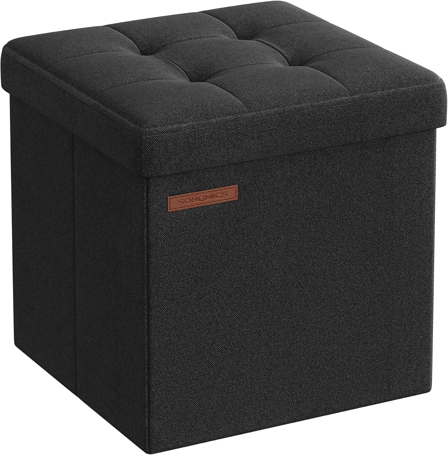 Taburet s úložným prostorem Nestro 30 cm černý