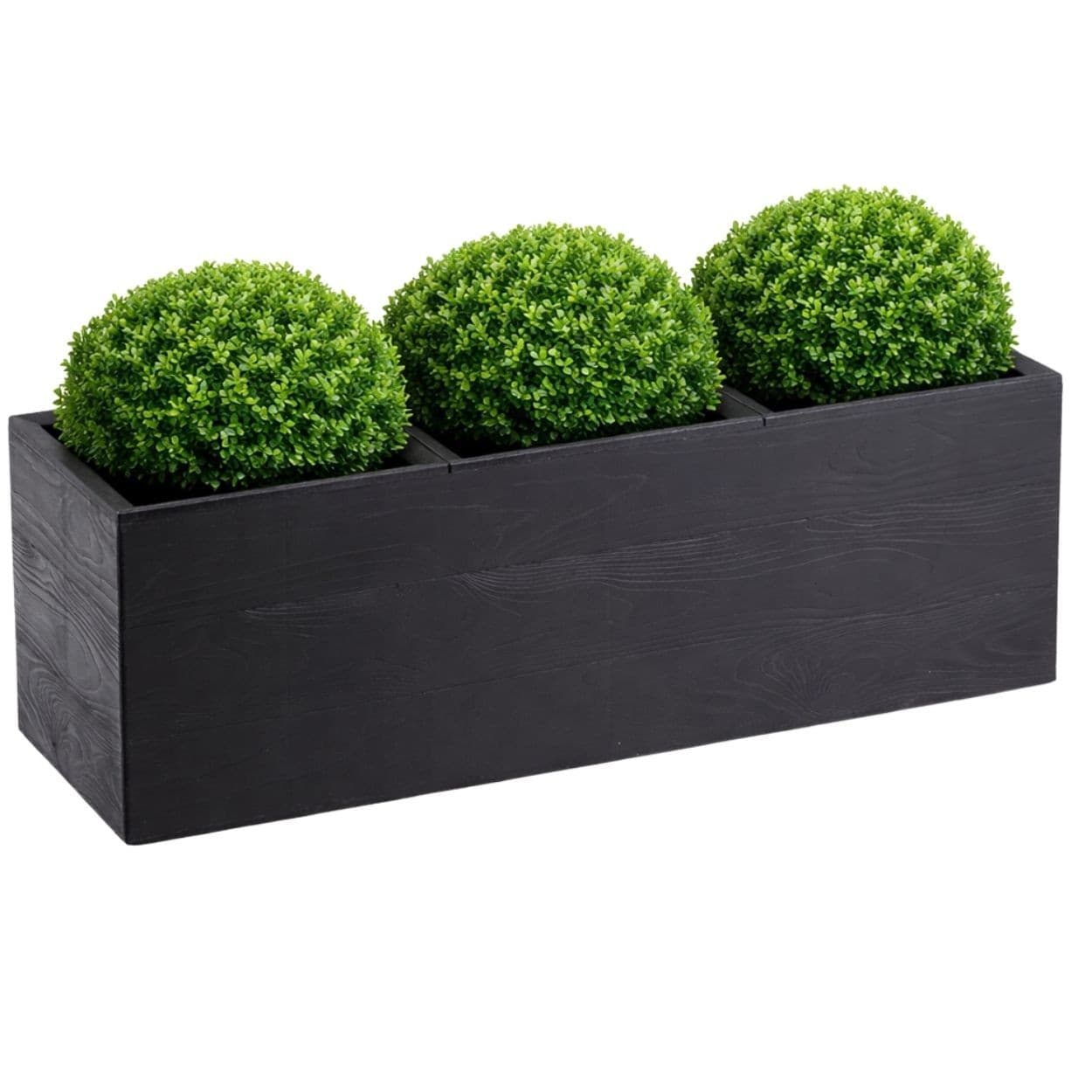 Kvetináč na kolieskach BETONIQUE 90x30 cm čierne drevo 1