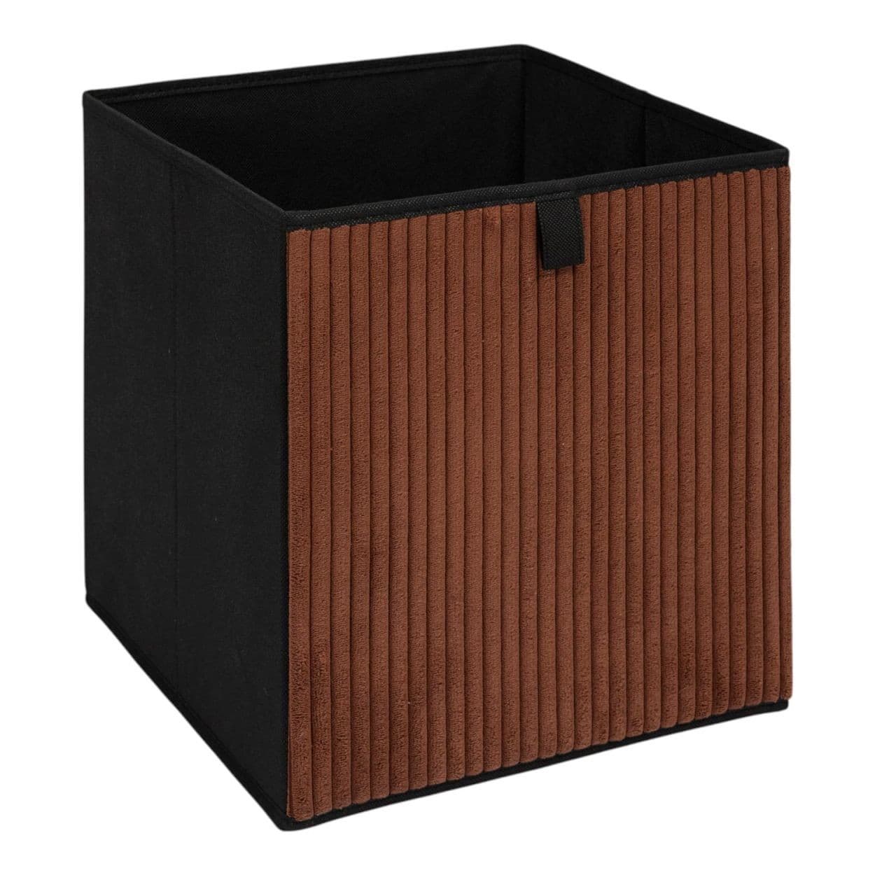 Úložný box CORDUROY 30x30 cm medený/čierny