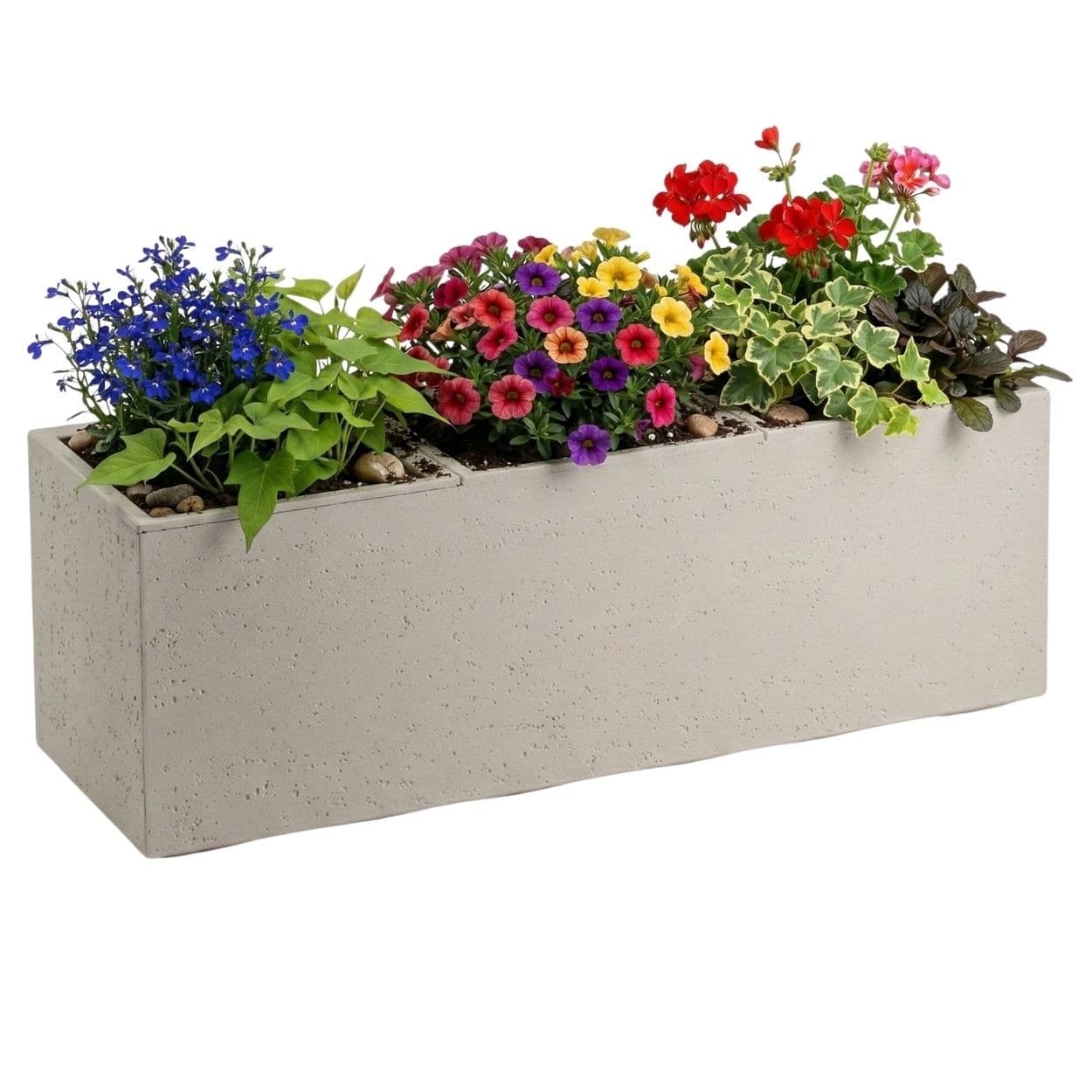 Kvetináč na kolieskach BETONIQUE 90x30 cm béžový