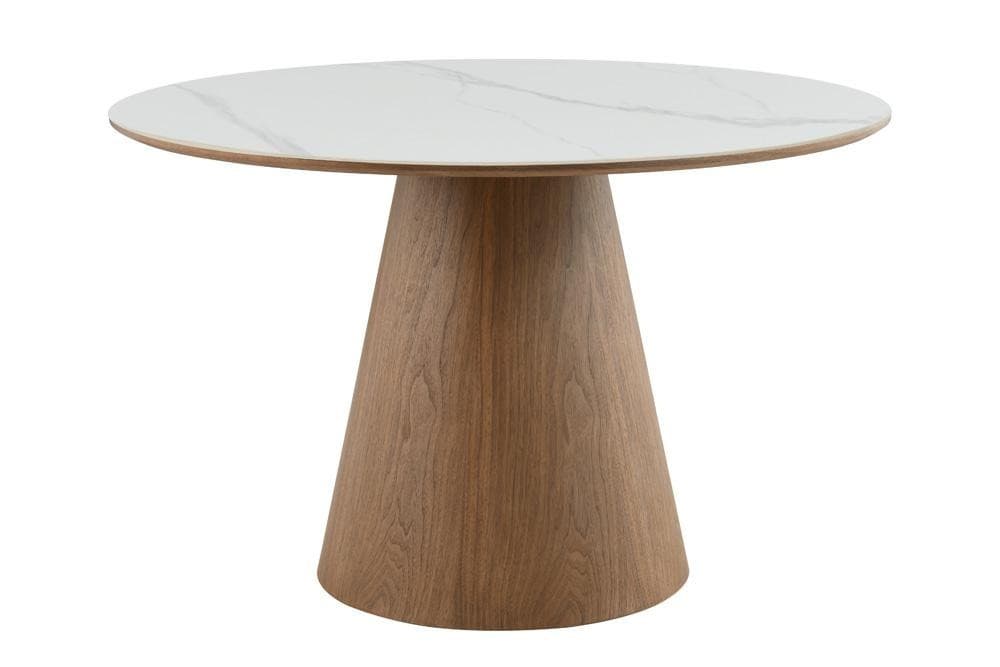 Jedálenský stôl Riley 120 cm mramor/orech