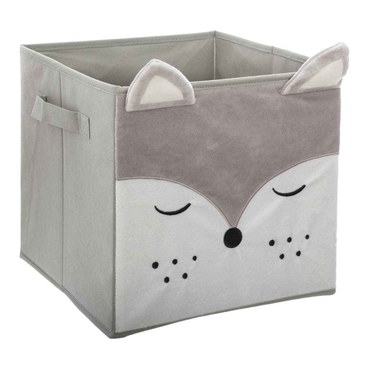 Textilný box na hračky Lis sivý 1