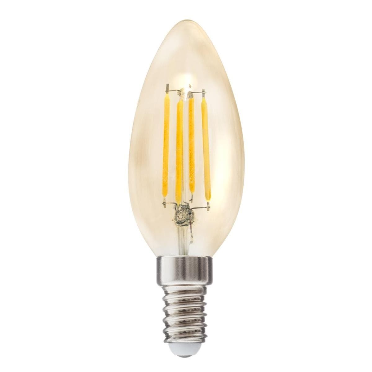 LED žiarovka Flame Straight 2W E14 teplá biela