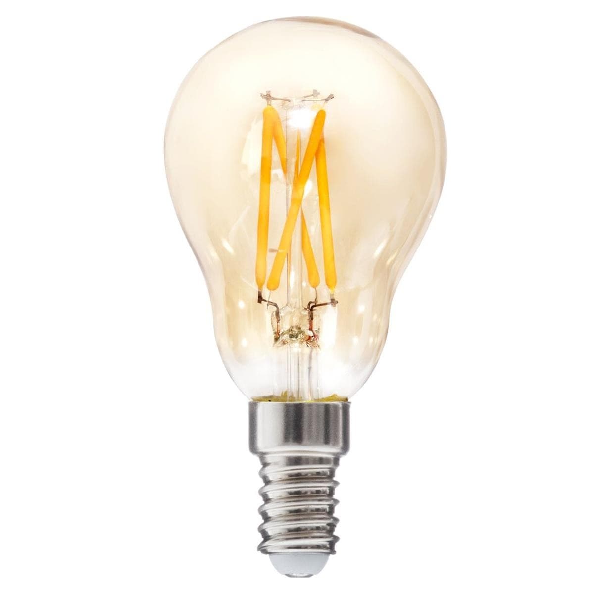 LED žiarovka jantárová rovná 5W E14 teplá biela
