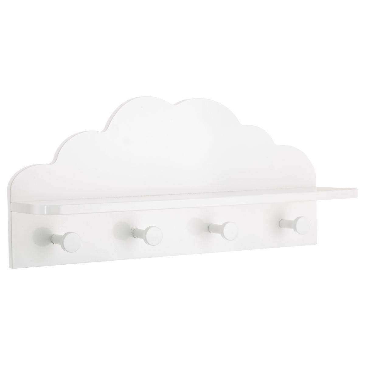 Nástenný vešiak s policou Cloud biely 1