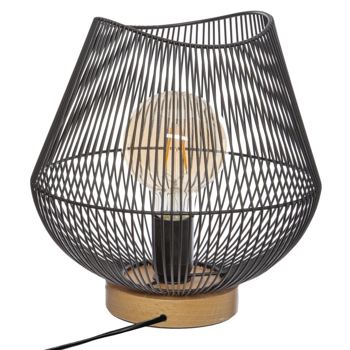 Drôtená stolová lampa Jena 28 cm čierna 1