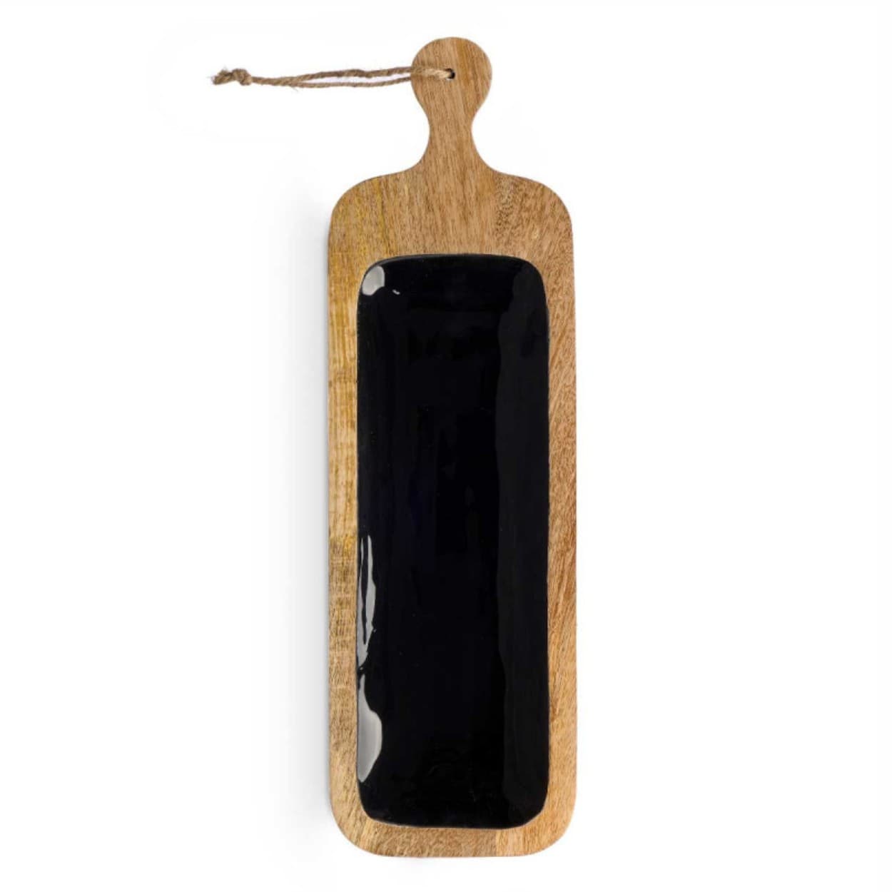 Servírovacia doska BLACKET 50,7x14 cm čierna/hnedá 1