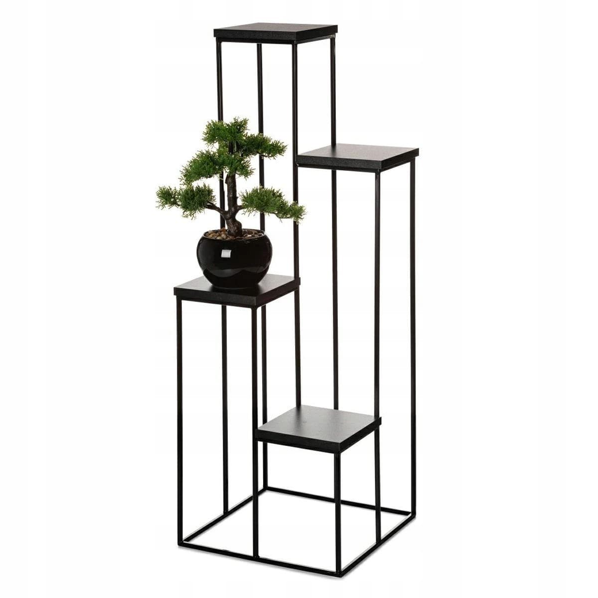 Kvetinový stojan LOFT 110 cm čierny