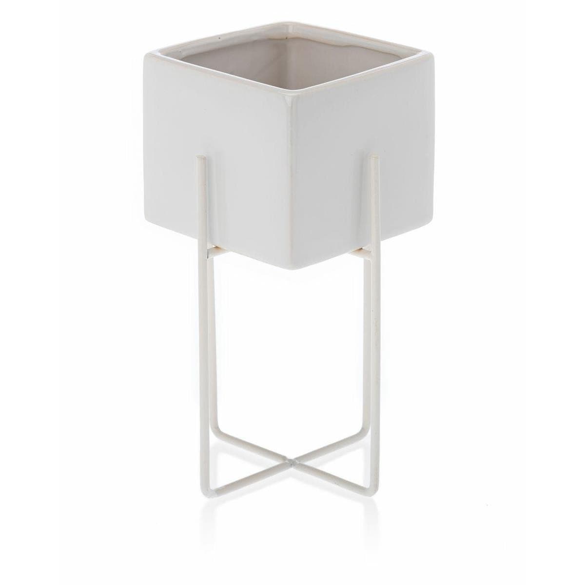 Kvetináč na stojane Mizu I 23 cm biely 1