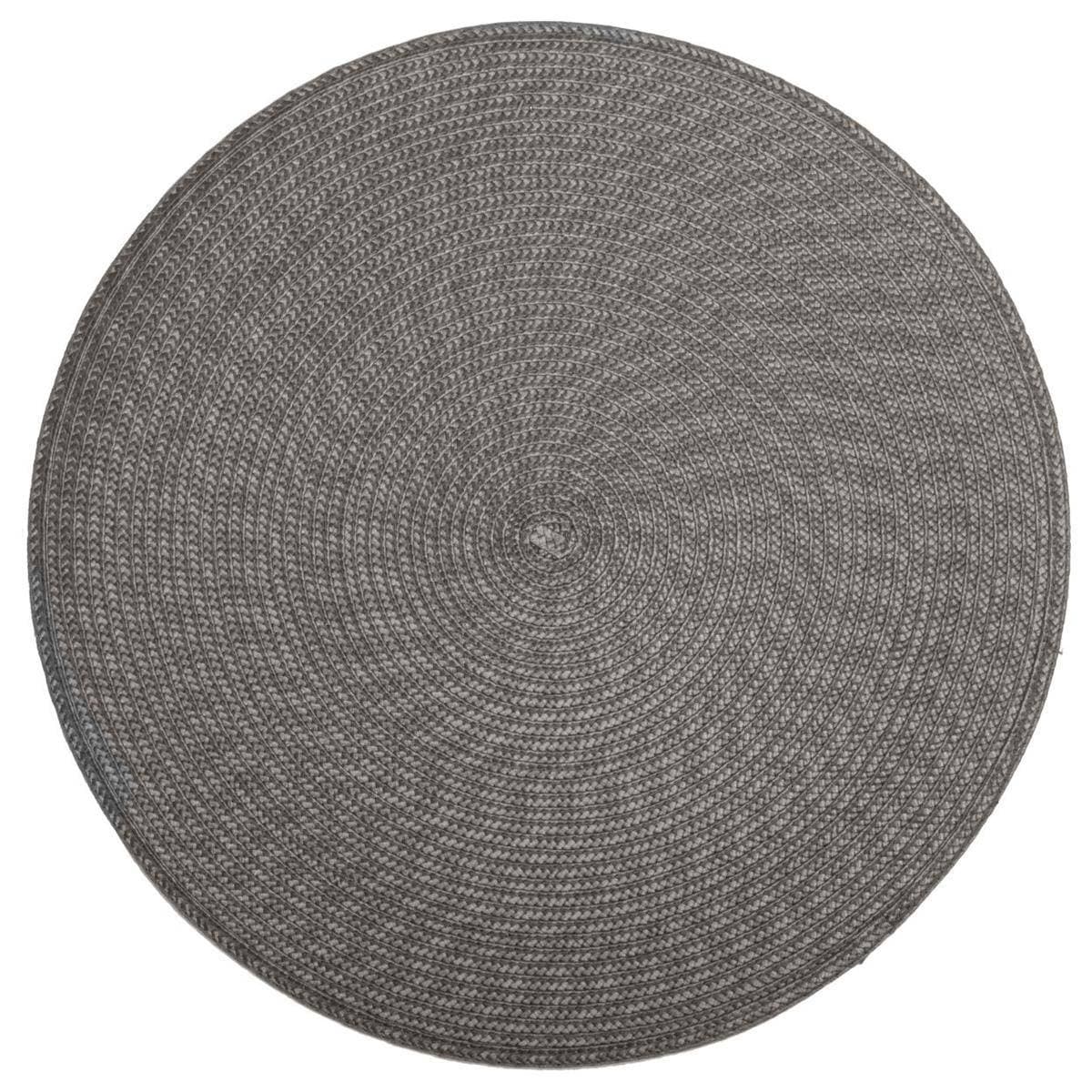Okrúhla podložka na stôl Braid Grey 1