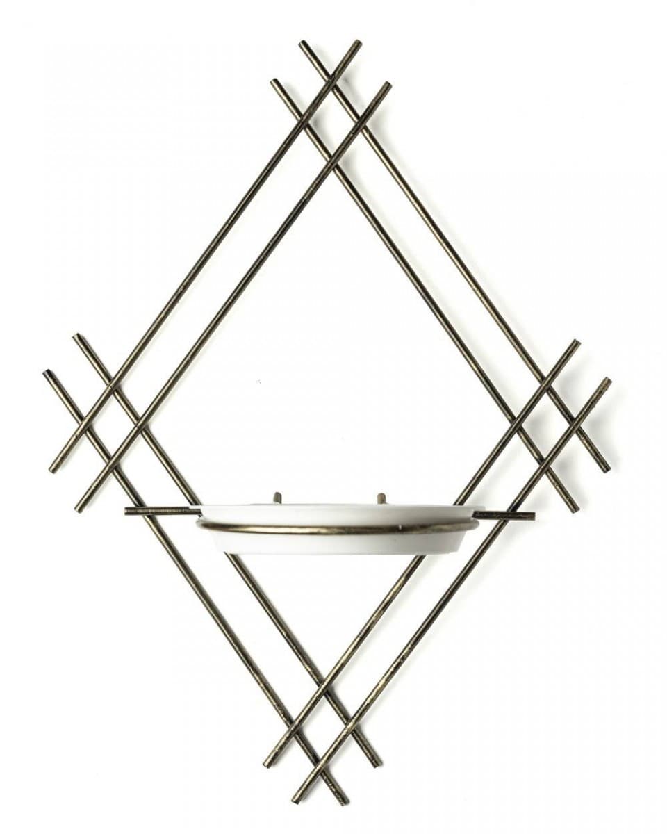 Nástenný kvetinový stojan LOFT 31 cm zlatý