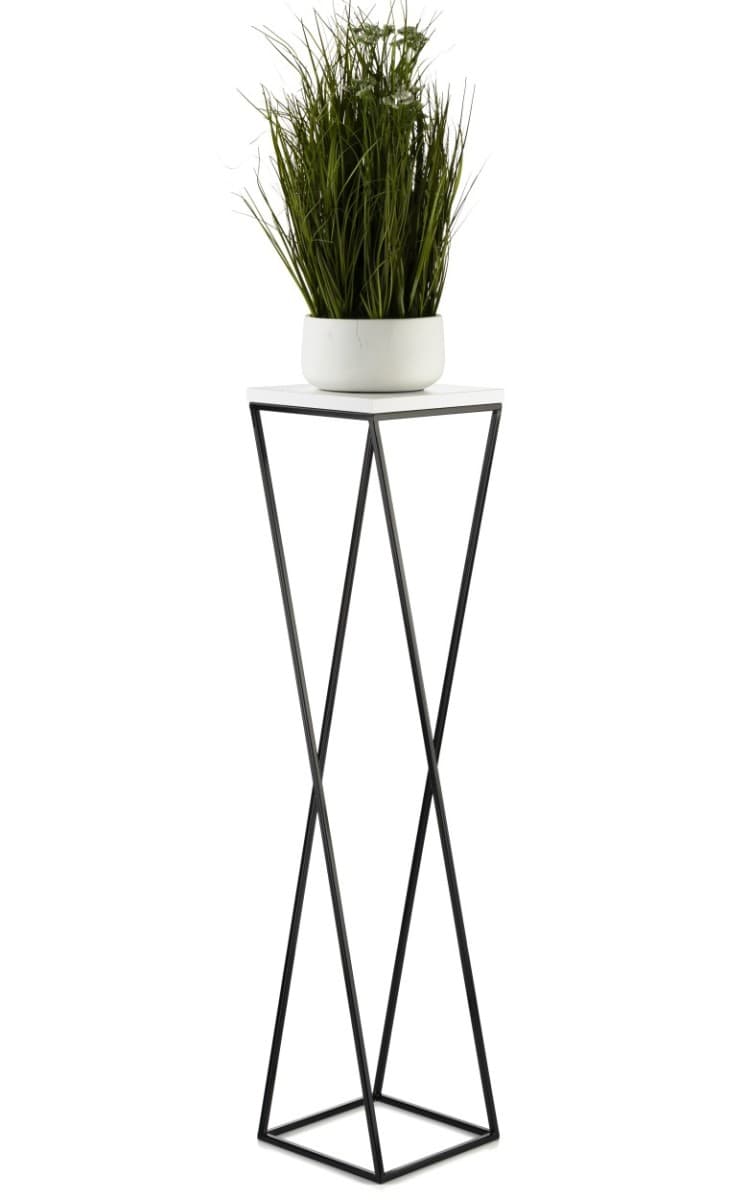 Kvetinový stojan LOFT I 100 cm čierny/biely 1