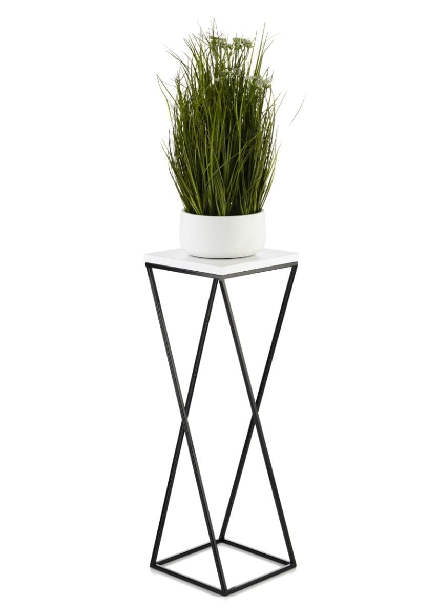 Kvetinový stojan LOFT I 70 cm čierny/biely 1