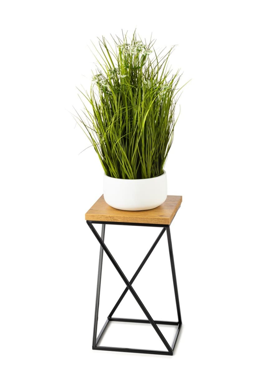 Kvetinový stojan LOFT III 40 cm čierny/dub lancelot 1