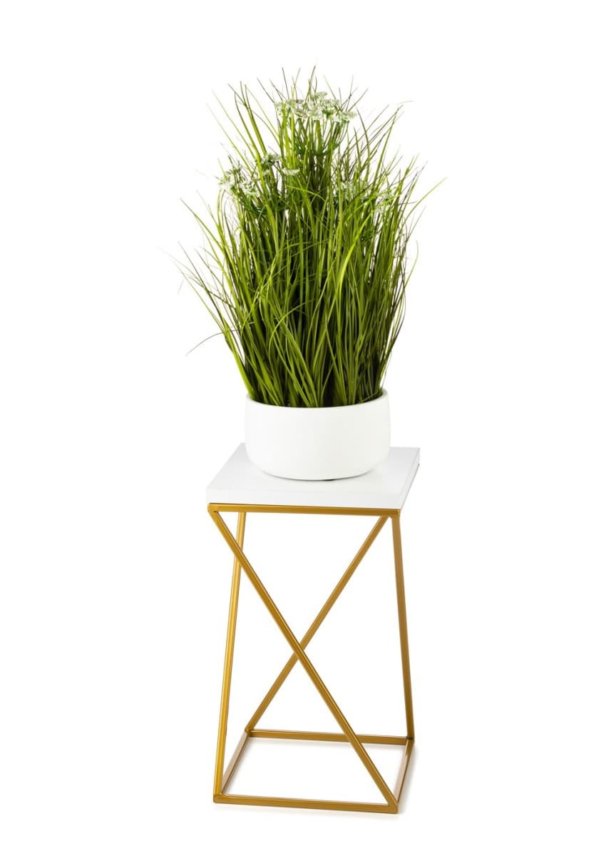 Kvetinový stojan LOFT III 40 cm zlatý/biely 1