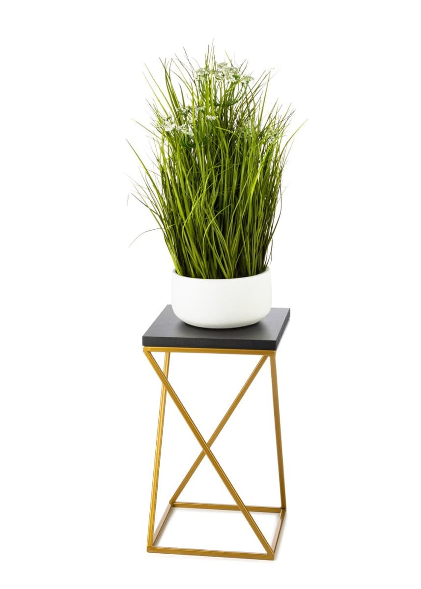 Kvetinový stojan LOFT III 40 cm zlatý/čierny