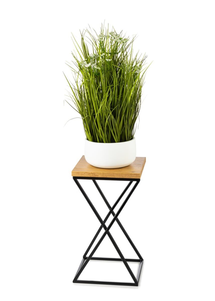 Kvetinový stojan LOFT I 40 cm čierny/dub lancelot