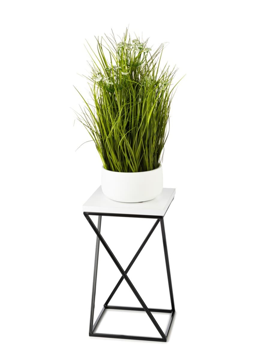 Kvetinový stojan LOFT II 40 cm čierny/biely 1