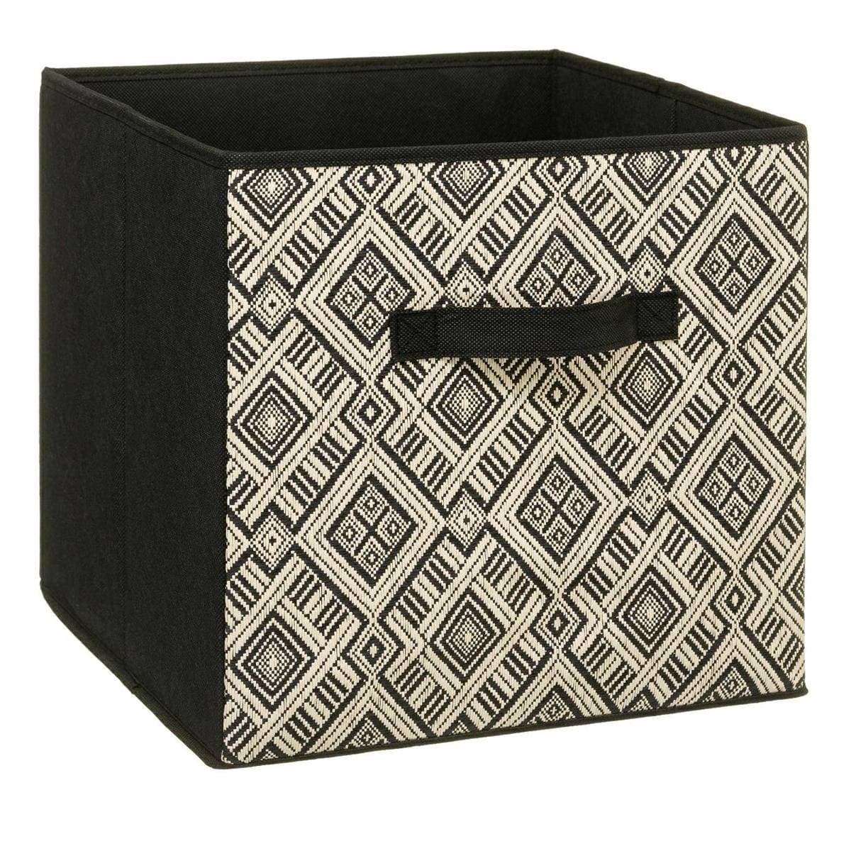 Úložný box Ethnique 31x31 cm čiernobiely 1