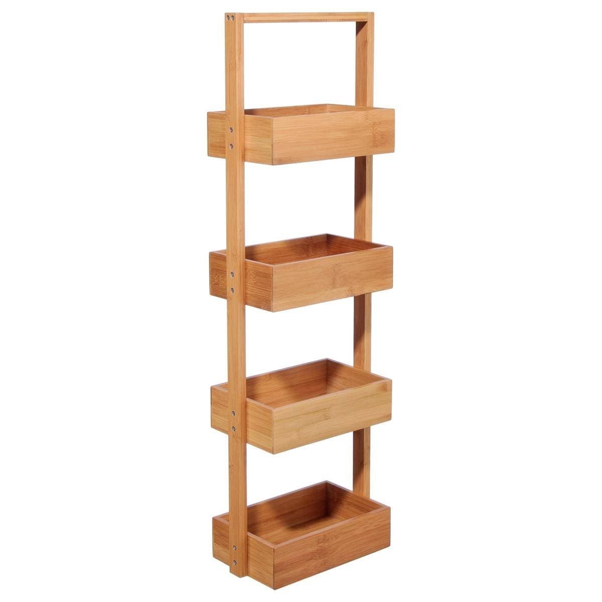 Kúpeľňový regál Caddy bambusový 1