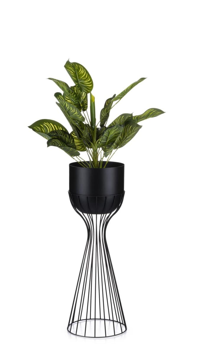 Kvetináč na stojane LOFT V 56 cm čierny 1